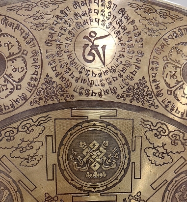 Gong Tam tam 60 cms. "Kalachakra/Signos auspiciosos" + funda