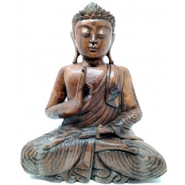 Buda de madera- 30 cms- Virtaka mudra