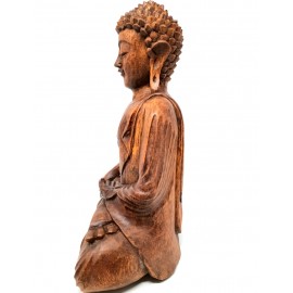 Buda de madera- 30 cms.- Bhumisparsha
