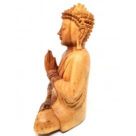 Buda de madera 25 cms.- Namaskara mudra