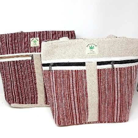 Bolso de cañamo y algodón