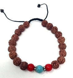 Pulsera de rudraksa con turquesita II 2