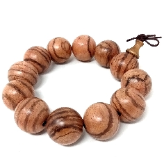 Pulsera elástica de madera moteada 20 mms.