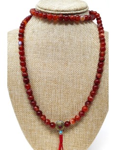 Mala de cornalina bandeada 8 mms. con cierre "princess"