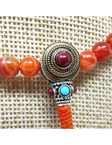 Mala de cornalina bandeada 6 mm cierre "princess"