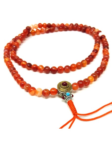 Mala de cornalina bandeada 6 mm cierre "princess"