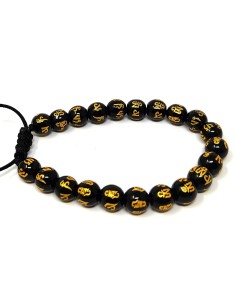 Pulsera de mineral "om mane padme hum"