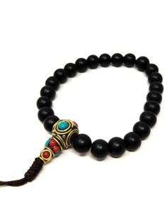 Pulsera de Shaligram con estupa de pedreria