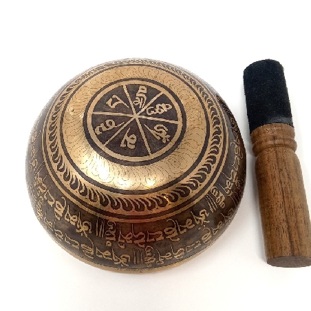 Cuenco jambati grabado 600-700 grs. 14,5-15,5 cms. diam