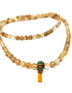 Mala de cuarzo amarillo