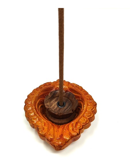 Incensario set terracota + madera