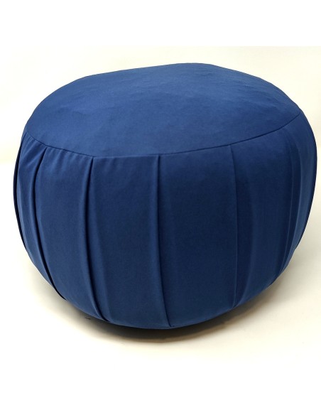 Zafu. Cáscara espelta ecológica. Azul oscuro. Mediano