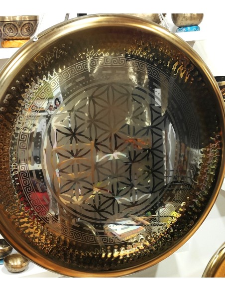 Gong aleación 80 cms. "Flor de la vida" + Funda