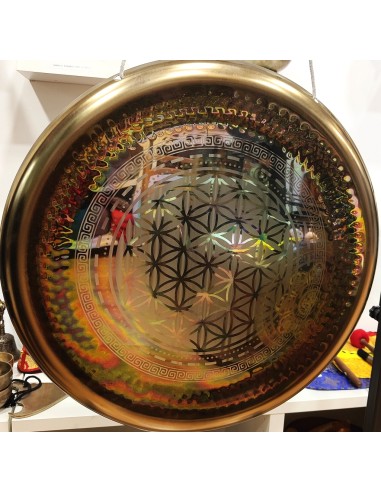 Gong aleación 60 cms. "Flor de la vida" + Funda