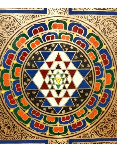 Chau Gong 60 cms pintado "Shree Yantra" + Funda 2
