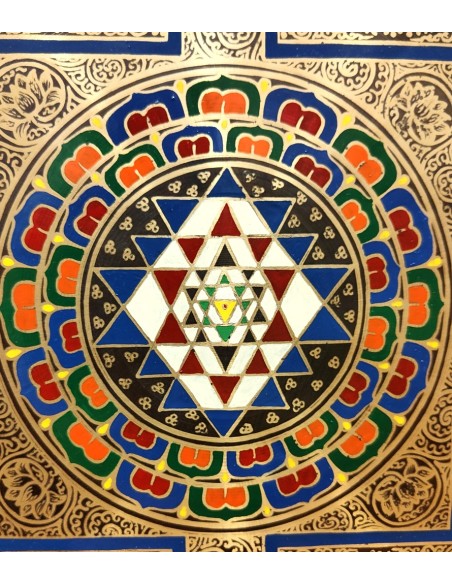 Chau Gong 60 cms pintado "Shree Yantra" + Funda
