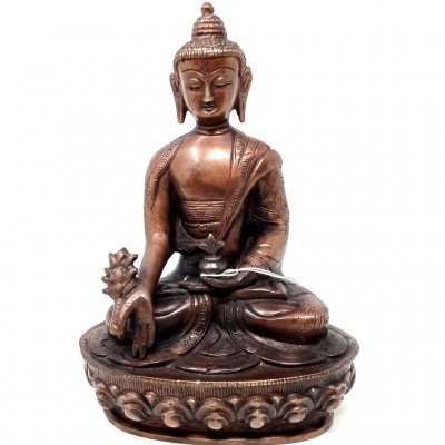 Buda de la medicina bronce oscuro 21 cms.