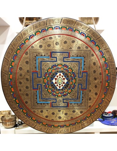 Chau Gong 60 cms pintado "Shree Yantra" + Funda