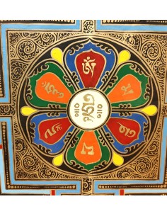 Chau Gong 60 cms pintado "Hum- Kalachakra" + Funda 2