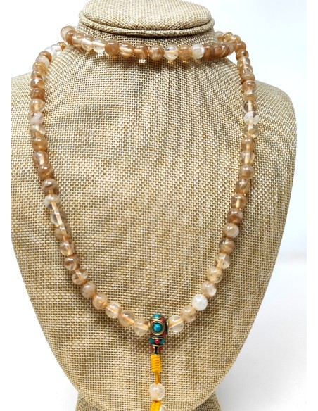 Mala de cuarzo amarillo 8 mm