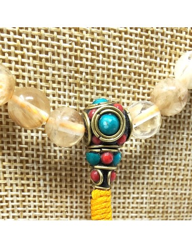 Mala de cuarzo amarillo 8 mm