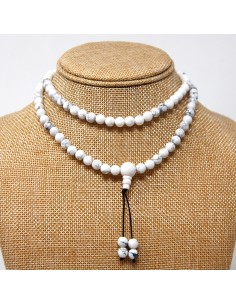 Japamala de Howlita blanca 6 mm