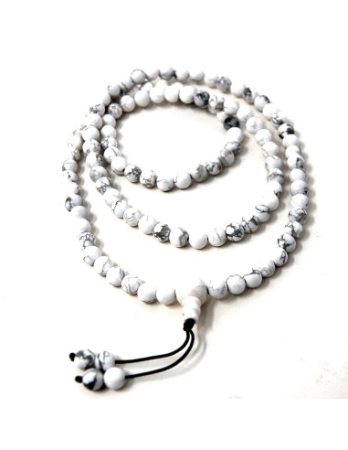 Japamala de Howlita blanca 6 mm