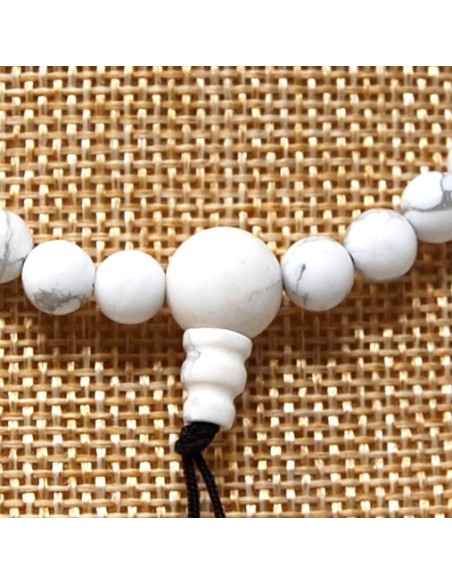 Japamala de Howlita blanca 6 mm