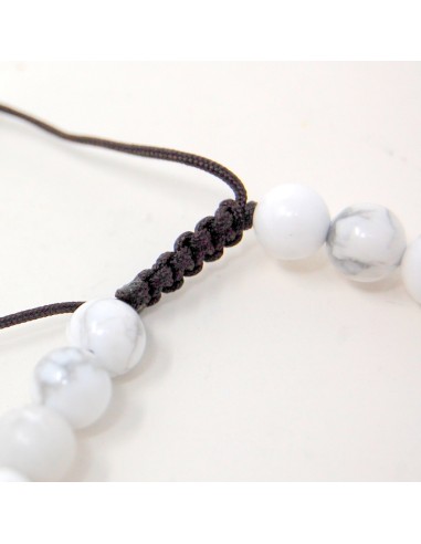 Pulsera de Howlita blanca 6 mm