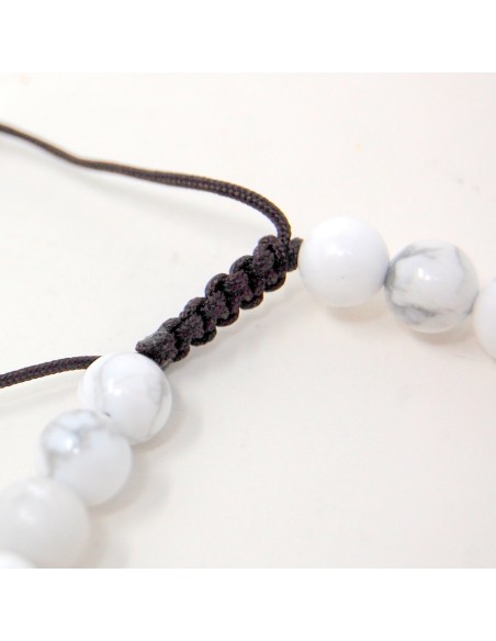 Pulsera de Howlita blanca 6 mm