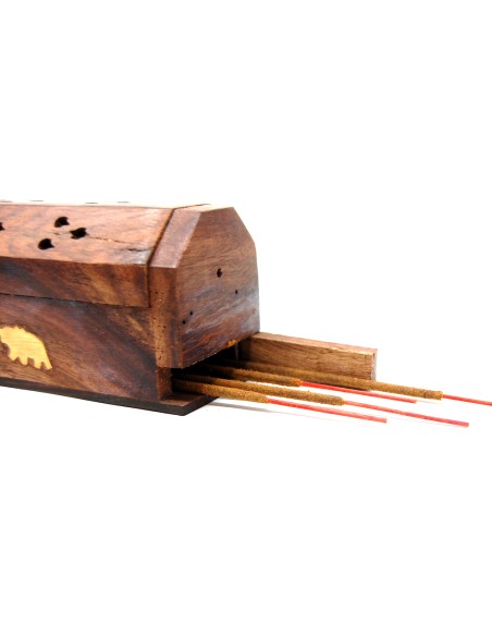 Incensario de madera alargado