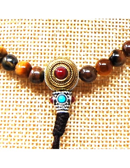 Japamala de Ojo de Tigre de 6 mm. Con cierre "princess"