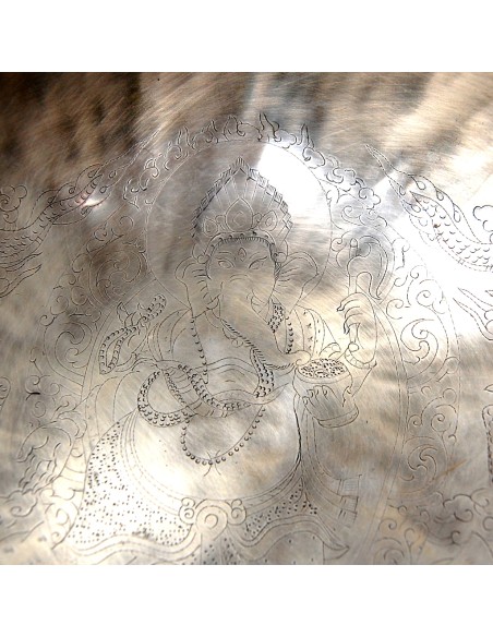 Cuenco Full Moon grabado con "Ganesh". 24 cm. 1,650 Kg.