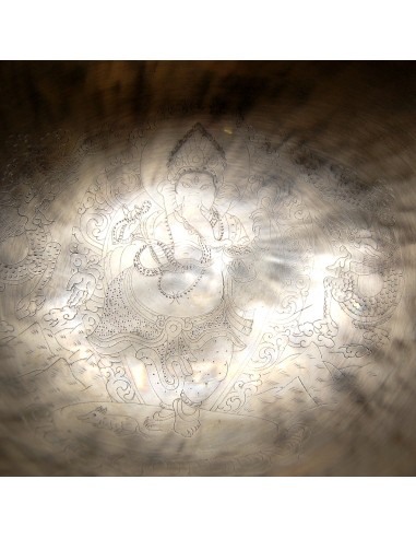 Cuenco Full Moon grabado con "Ganesh". 24 cm....