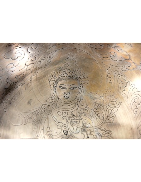 Cuenco Full Moon grabado con "Manjushree" . 28 cm. 2 Kg.