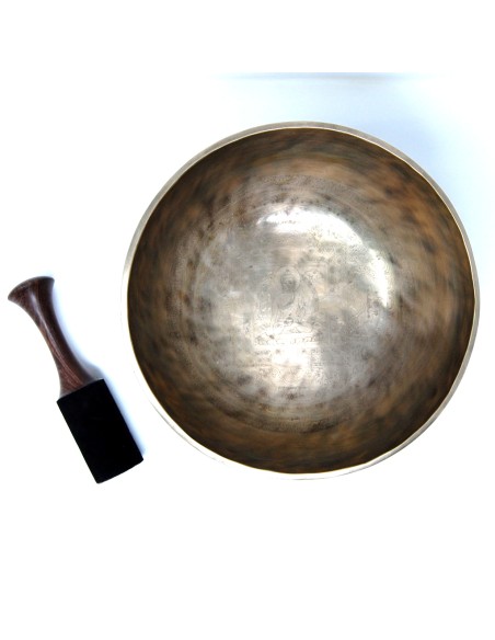 Cuenco Full Moon grabado con "Shakyamuni con Mandala". 28 cm. 2,300 Kg.