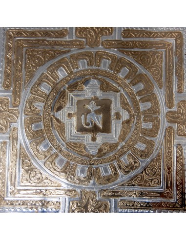 Cuenco plateado. Mandala.1486 gr. 22,5 cm.