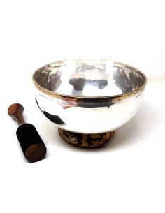 Cuenco plateado "Mandala".1599 gr. 23 cm.