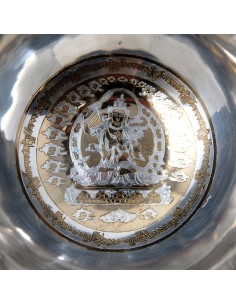 Cuenco plateado "Manjushree". 633 gr. 16,5 cm. 2