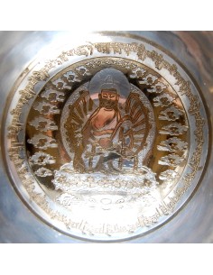 Cuenco plateado "Buda de la Medicina". 633 gr. 16,5 cm. 2