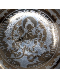 Cuenco plateado "Tara Verde". 779 gr. 17 cm. 2