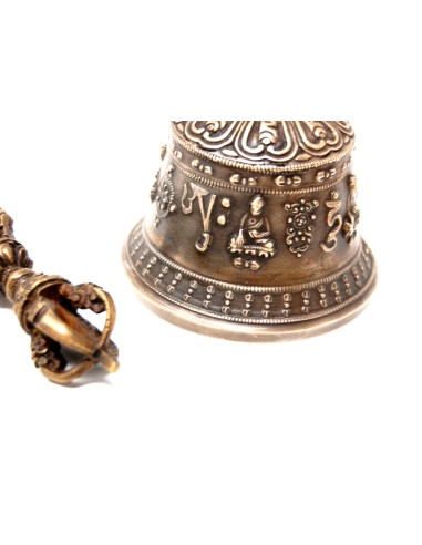 Campana tibetana mediana + dorje. Calidad extra.