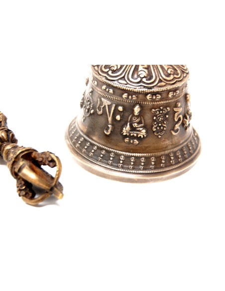 Campana tibetana mediana + dorje. Calidad extra.