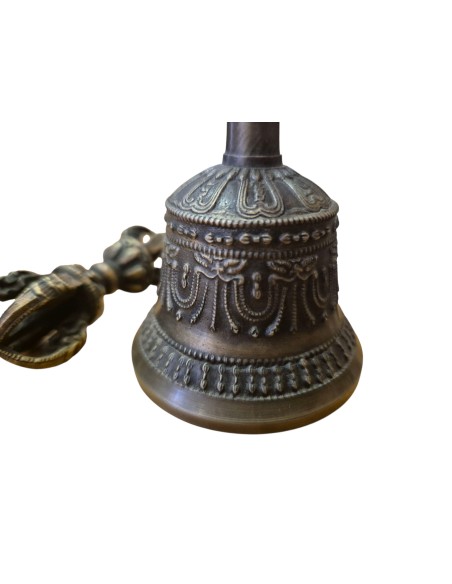 Campana tibetana pequeña (6 centimetros de diametro)+ dorje. Calidad extra.