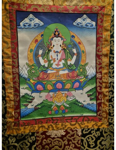 Chenrezig con brocado mediano