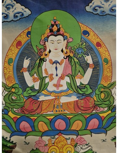 Chenrezig con brocado mediano