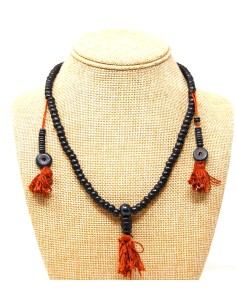 mala de hueso esmaltado en negro 8 mm