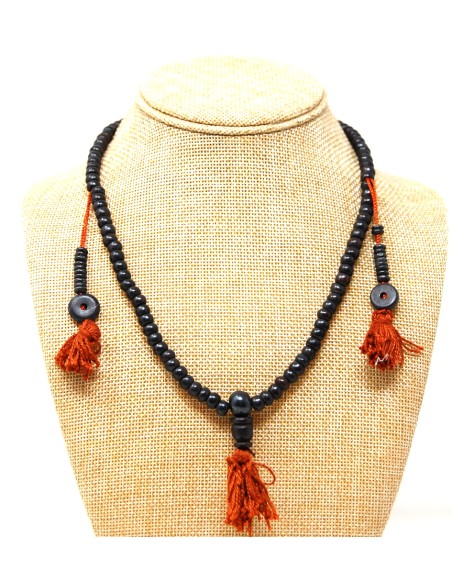 mala de hueso esmaltado en negro 8 mm