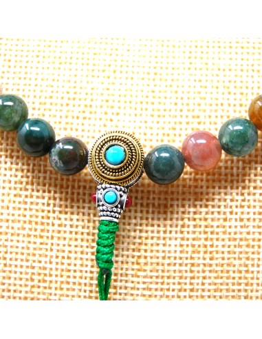 Japamala de ágata india 8 mm con cierre "Princess"