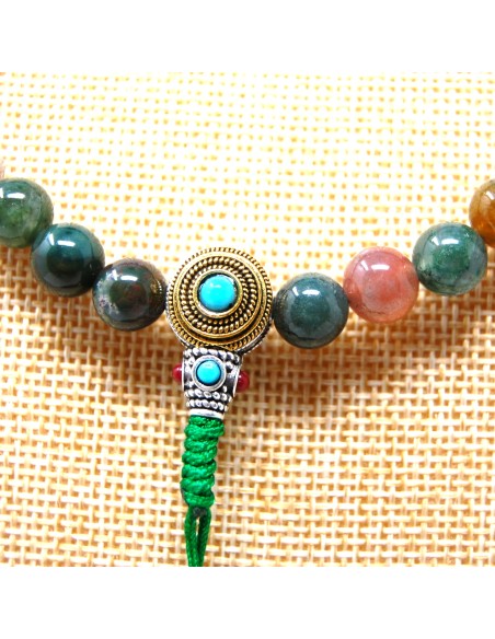 Japamala de ágata india 8 mm con cierre "Princess"